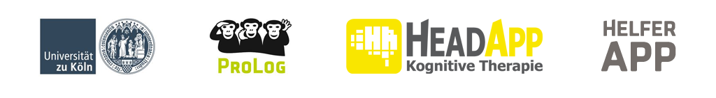 Logos: Uni Köln, ProLog, HeadApp, HelferApp